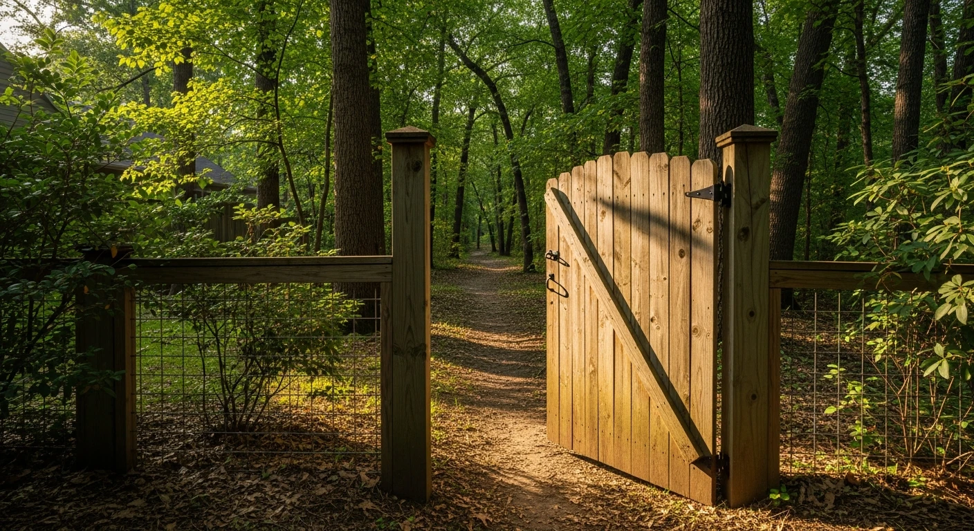 Illustrative wooded walking path