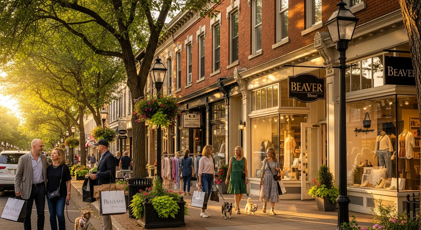 Pedestrians in Sewickley Village